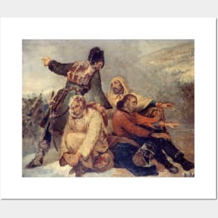 Quatre Soldats de l'armee en Deroute by Ary Scheffer Posters and Art